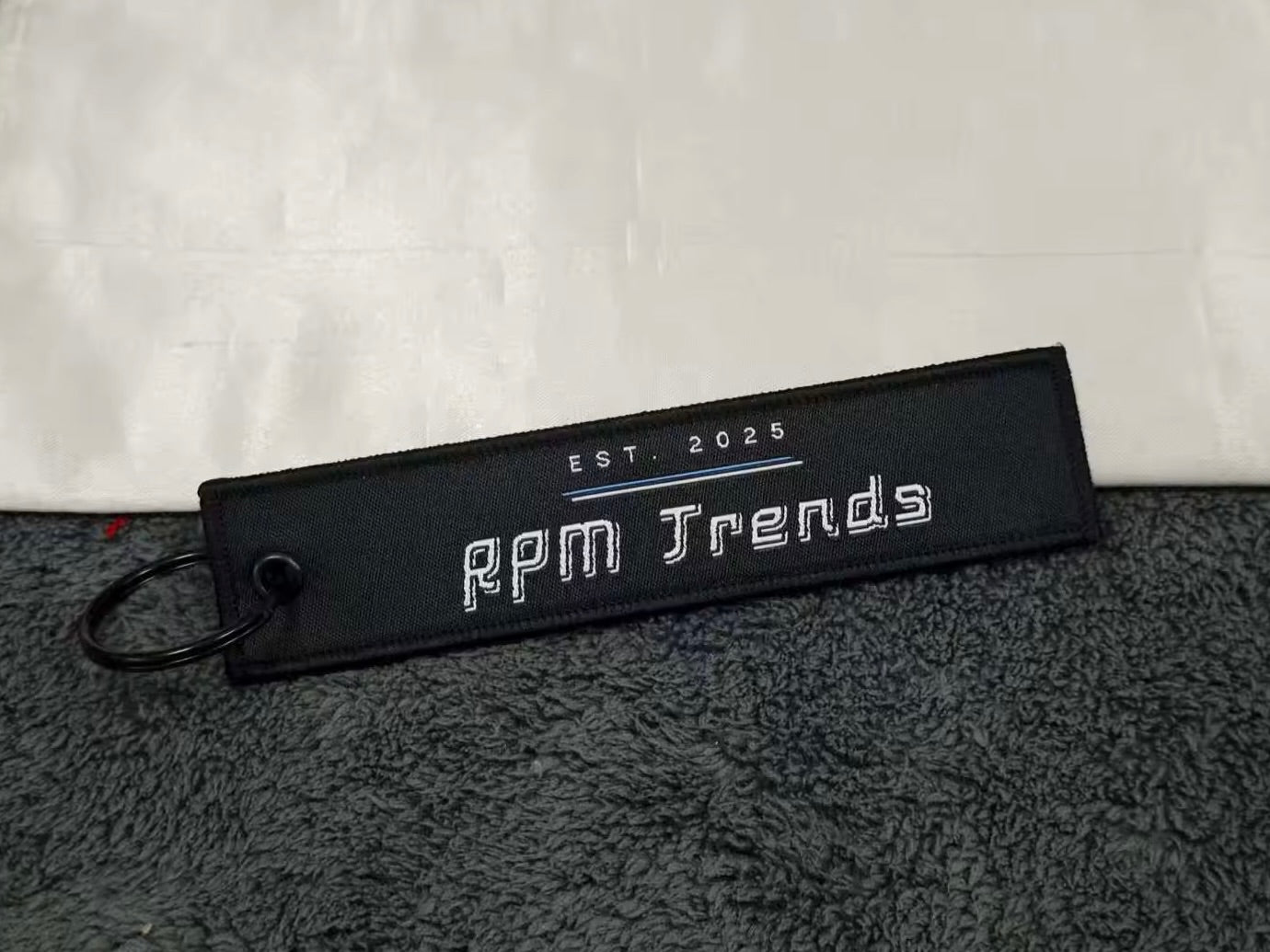 RPM Embroidered Key Tag