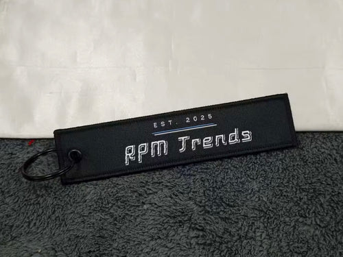 RPM Embroidered Key Tag
